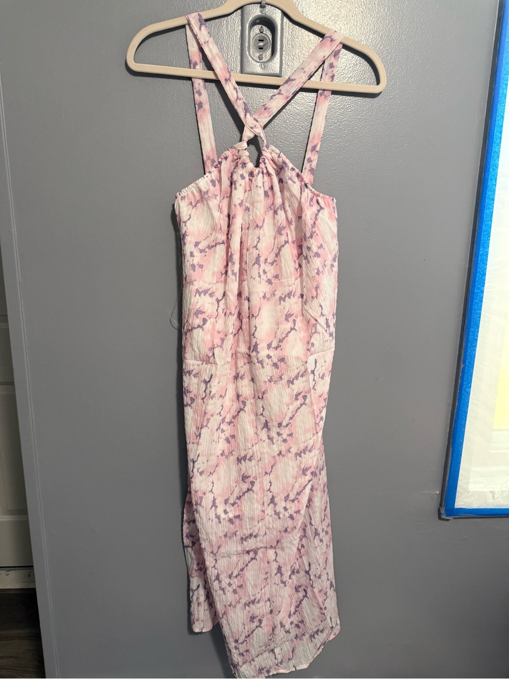 HYFVE Pink and Purple Halter Midi Dress - Picture 2 of 3